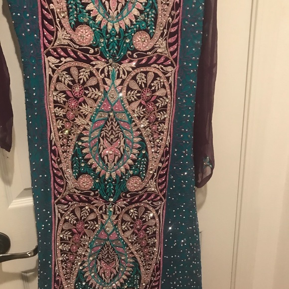 Heavy stone n embroidered Kameez n dupatta M - Picture 2 of 8